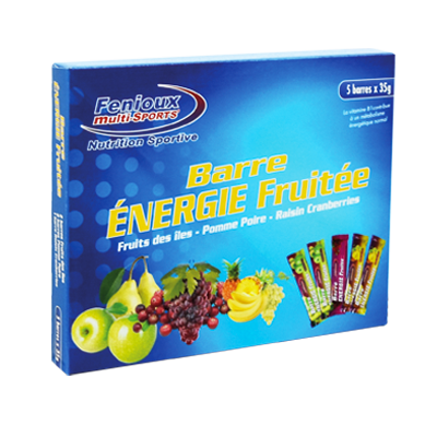 Barre Energie Fruitée - 3 parfums - Boîte de 5 barres
