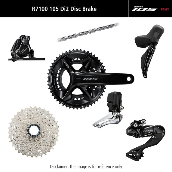 Groupe Shimano 105 DI2 R7100 disc